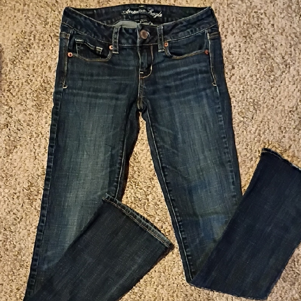 American Eagle Outfitters Women's Dark Blue Skinny Jeans